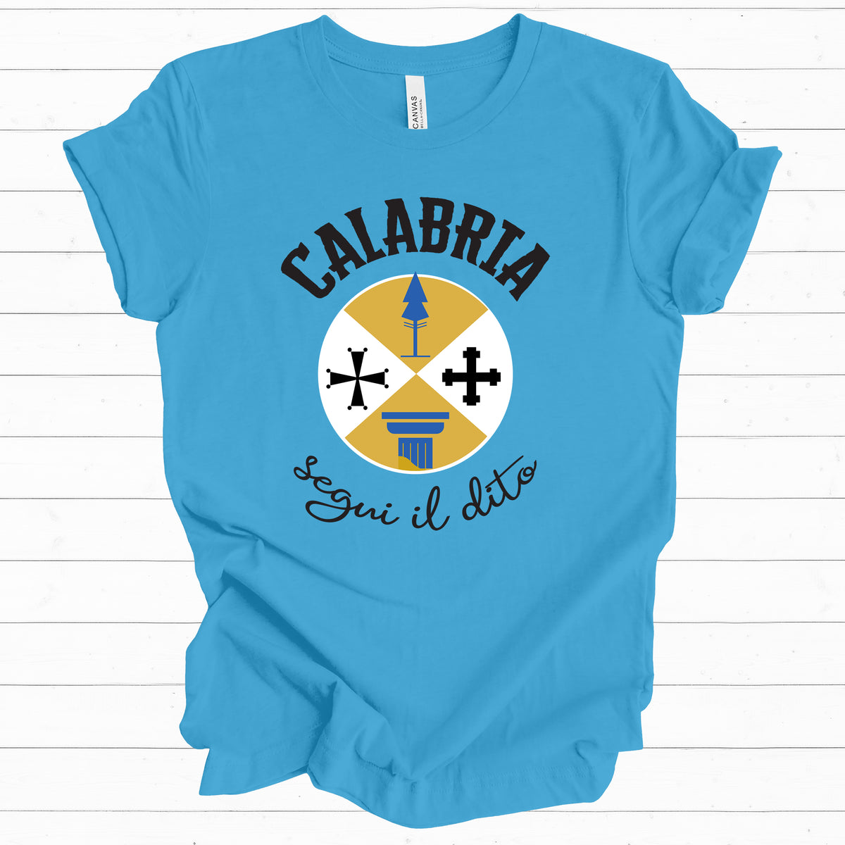 Calabria Italy Coat of Arms T-shirt | Italian Travel Lover Gift | Bella Canvas Unisex Jersey T-shirt