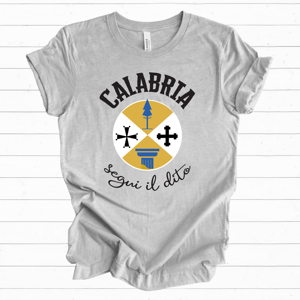 Calabria Italy Coat of Arms T-shirt | Italian Travel Lover Gift | Bella Canvas Unisex Jersey T-shirt