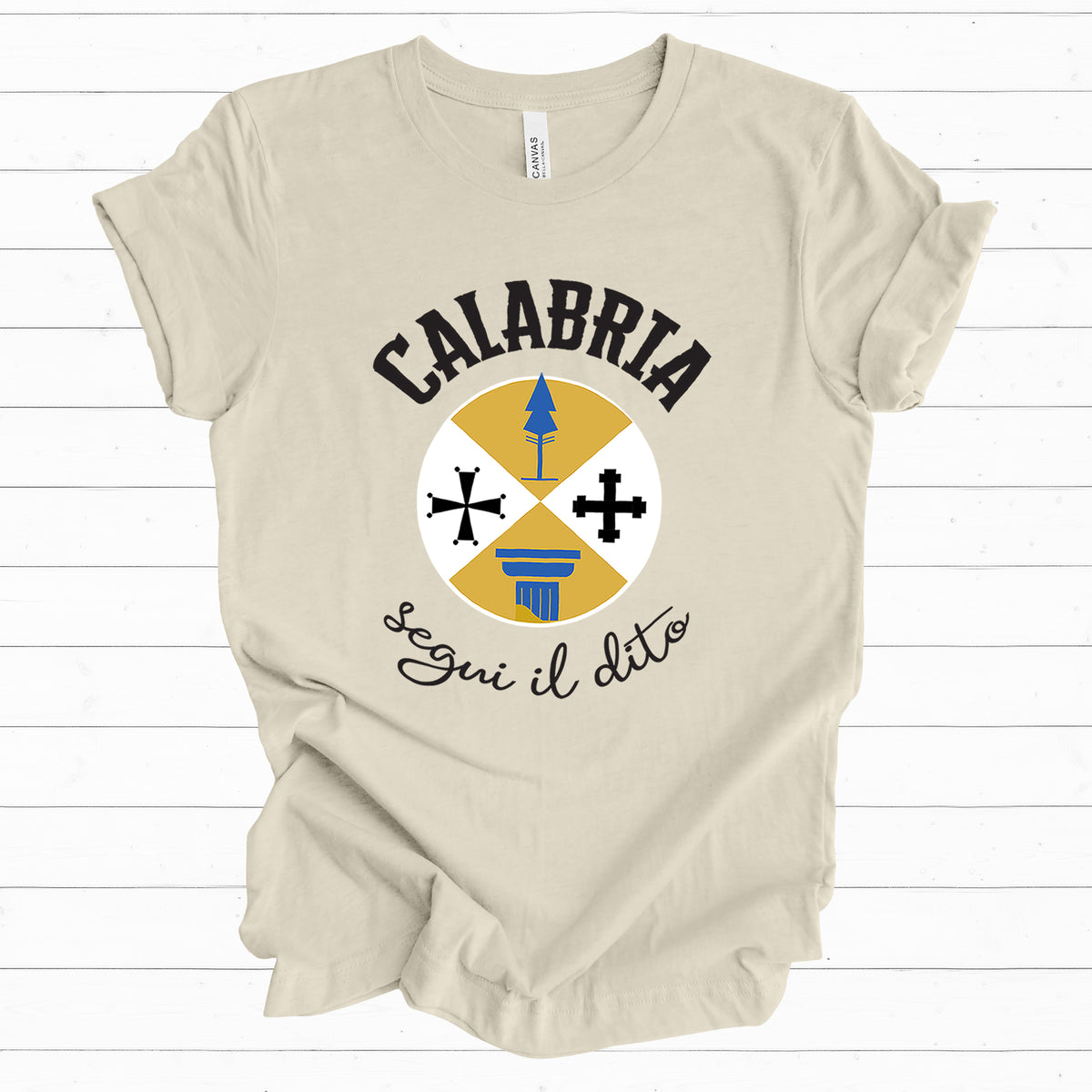 Calabria Italy Coat of Arms T-shirt | Italian Travel Lover Gift | Bella Canvas Unisex Jersey T-shirt