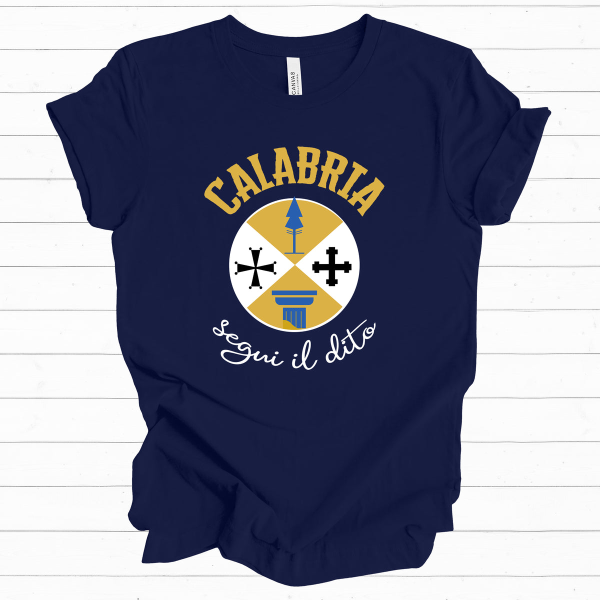 Calabria Italy Coat of Arms Travel Shirt | Italian World Travel Gift | Unisex Jersey T-shirt