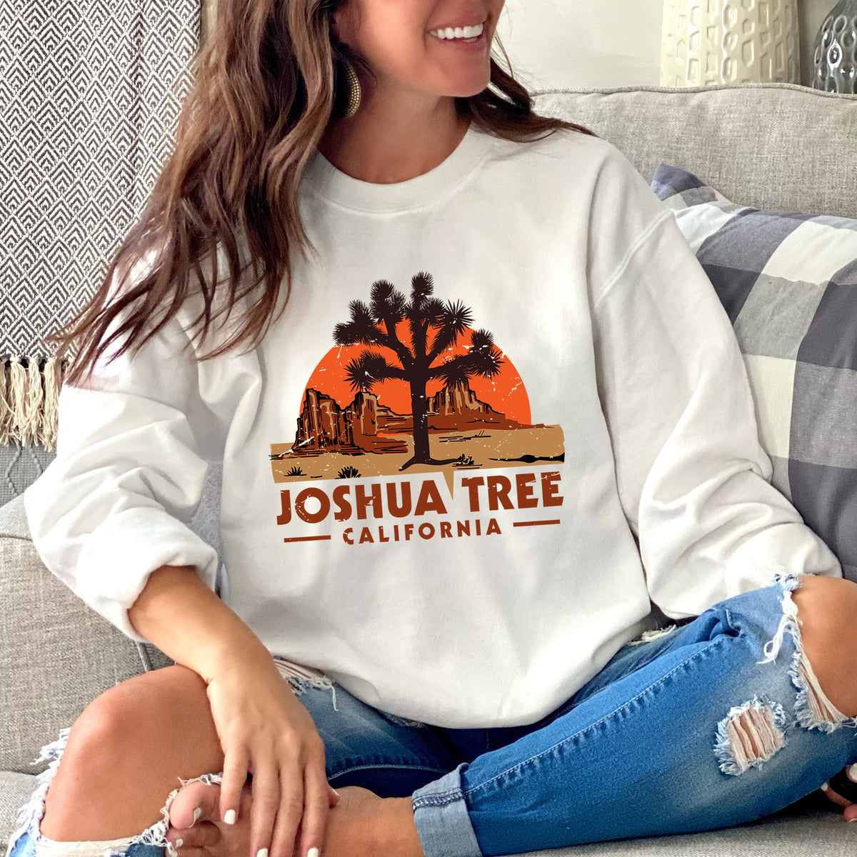 Joshua Tree California National Park Shirt | Outdoor Camping Shirt | Unisex Crewneck Sweatshirt