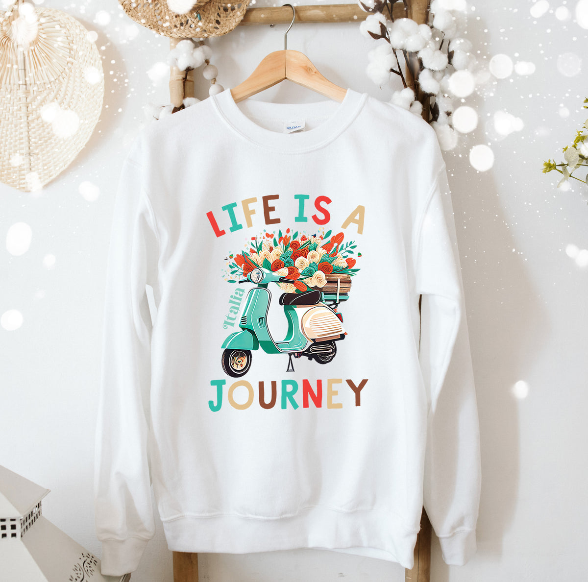 Life Is A Journey Italy Shirt | Italy Travel Gifts | Italy Vacation Shirt | Gift For Her | Unisex Crewneck Sweatshirt