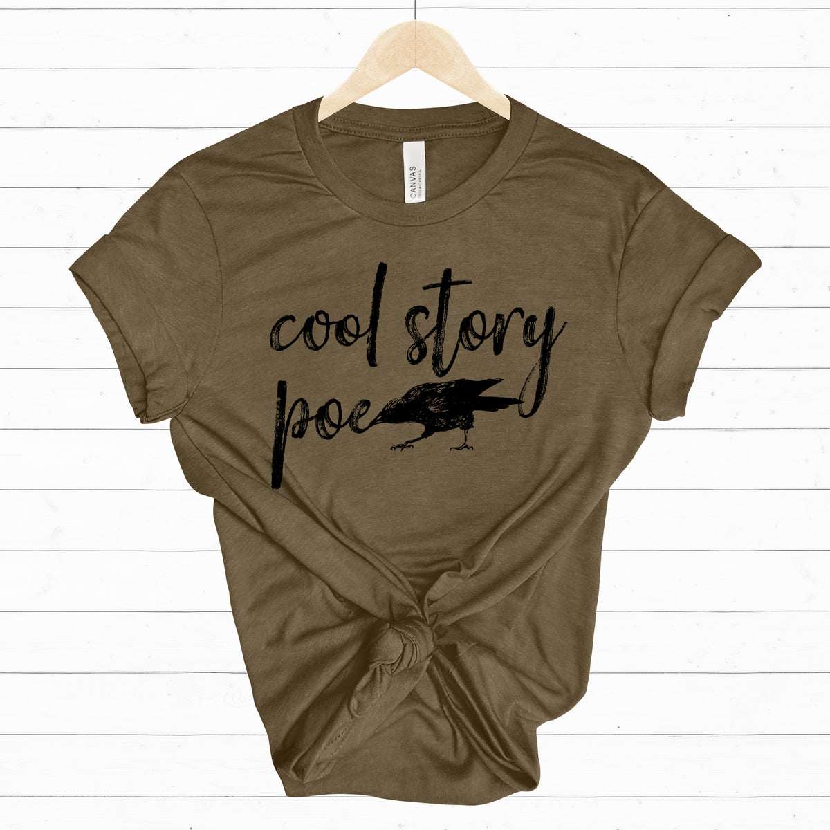 Cool Story Edgar Allan Poe Book Worm Shirt | Raven Book Lover Shirt | Unisex Jersey T-shirt
