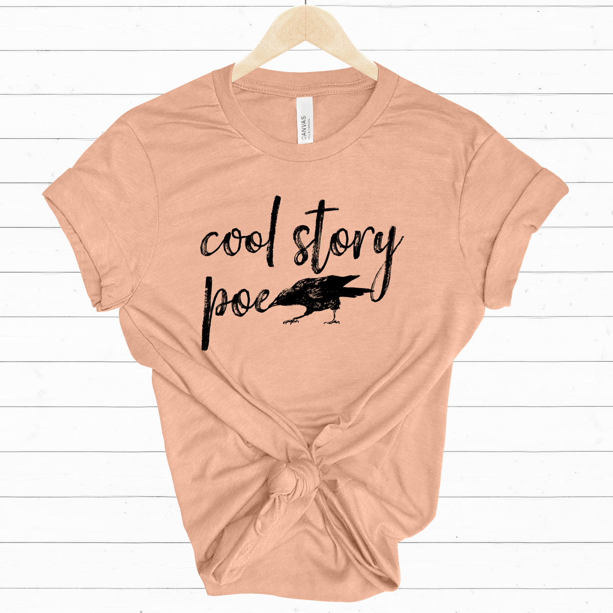 Cool Story Edgar Allan Poe Book Worm Shirt | Raven Book Lover Shirt | Unisex Jersey T-shirt