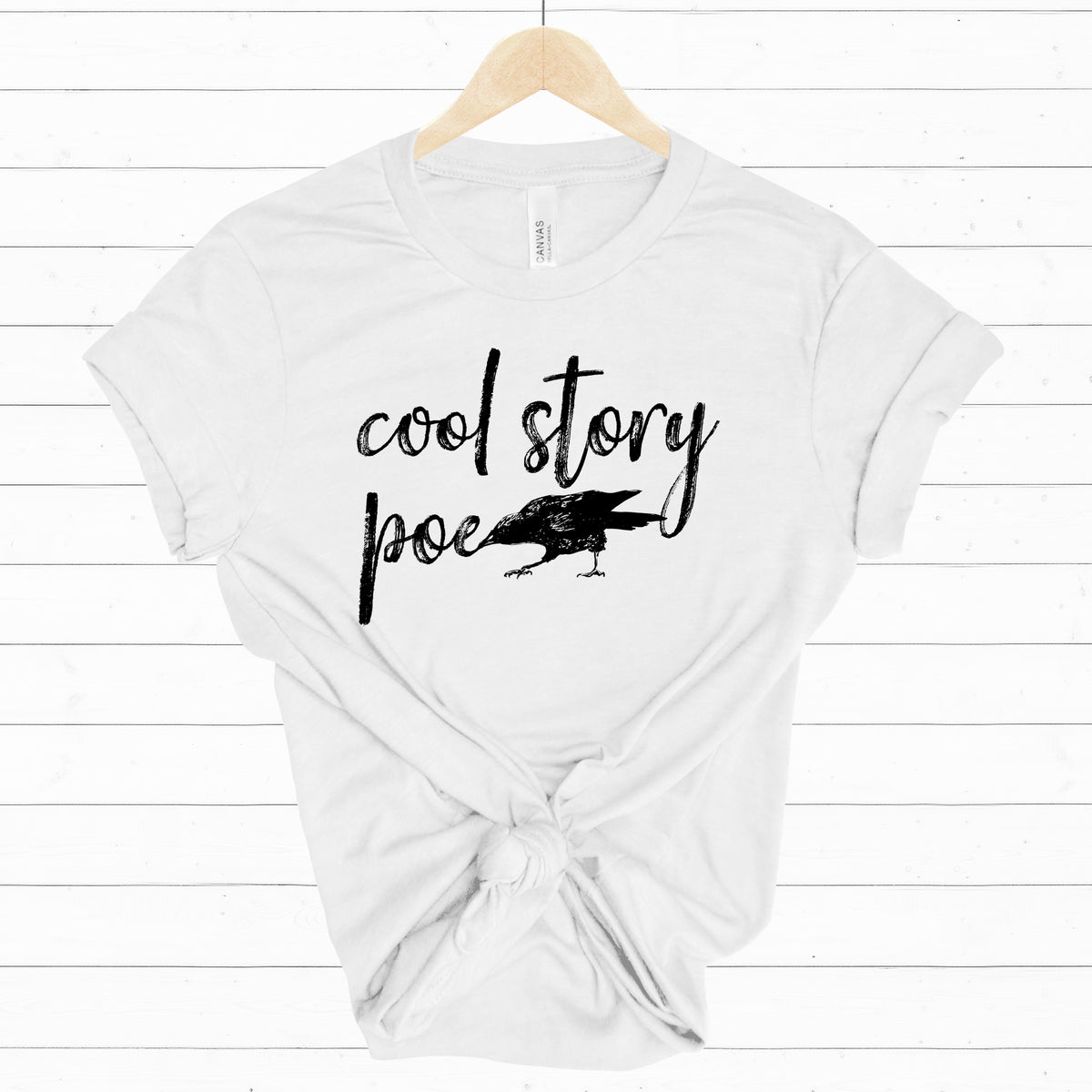 Cool Story Edgar Allan Poe Book Worm Shirt | Raven Book Lover Shirt | Unisex Jersey T-shirt