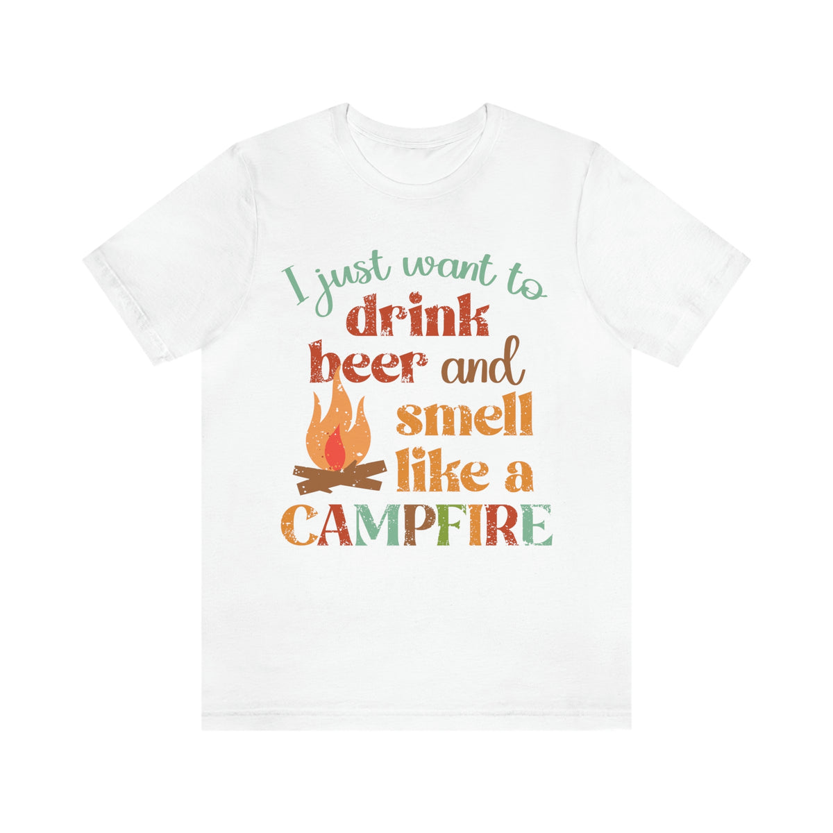 Smell Like a Campfire Beer Shirt | Camping Shirt | Camping Gifts | Unisex Jersey T-shirt