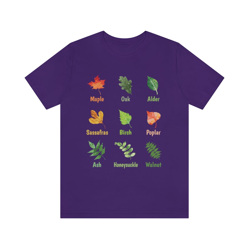 Oak Leaf Fall Leaves T-shirt | Autumn Garden Teacher Gifts | Unisex Jersey T-shirt