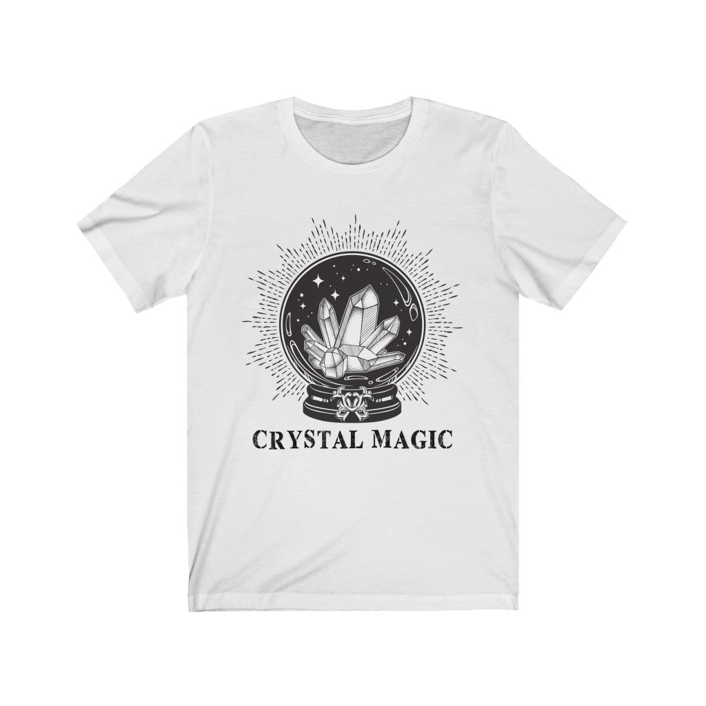 Crystal Magic Chakra Healing Crystals Shirt | Fortune Teller Crystal Ball Shirt | Unisex Jersey T-shirt
