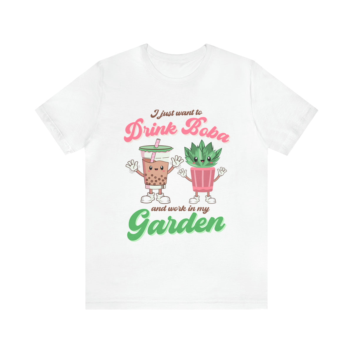 Bubble Tea Shirt | Boba Tea Retro Shirt | Plant Mom Shirt | Garden Gift | Unisex Jersey T-shirt