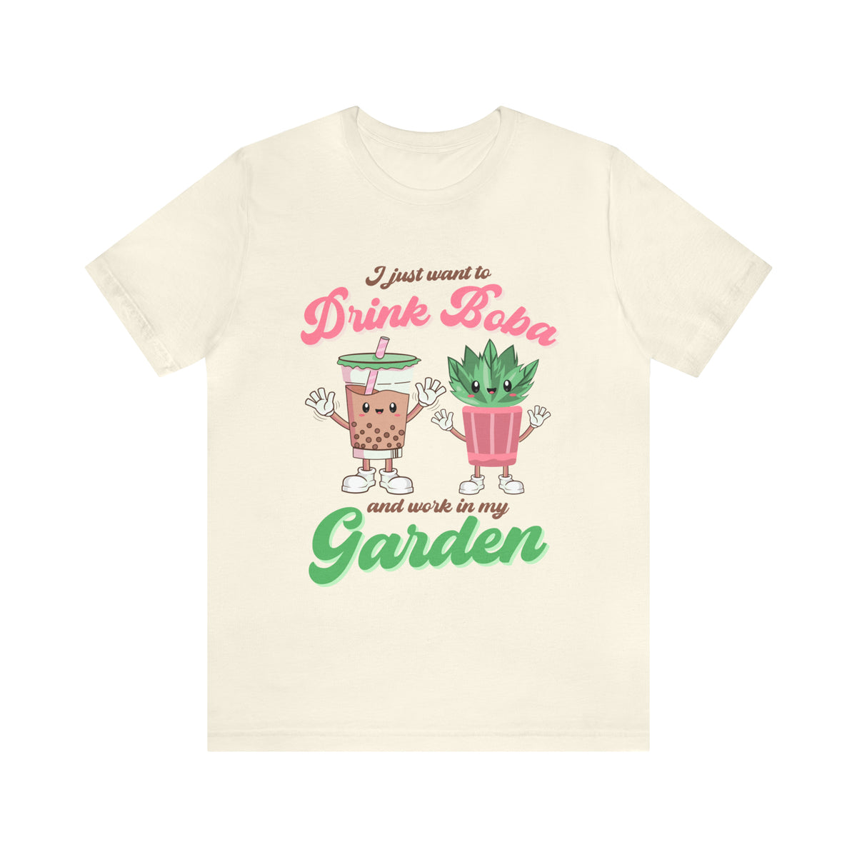 Bubble Tea Shirt | Boba Tea Retro Shirt | Plant Mom Shirt | Garden Gift | Unisex Jersey T-shirt