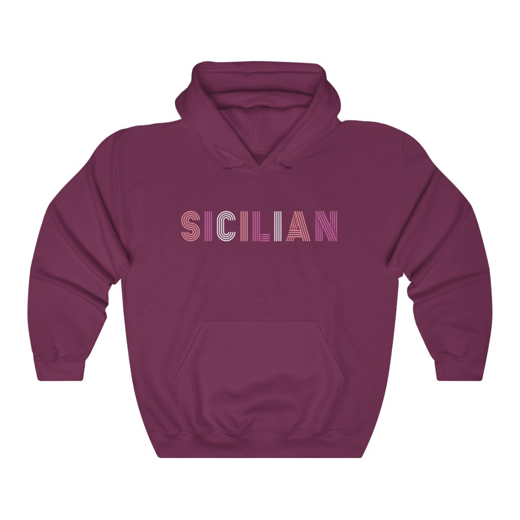 Sicilian Italian Heritage Shirt | Sicily World Travel Gift | Unisex Hooded Sweatshirt