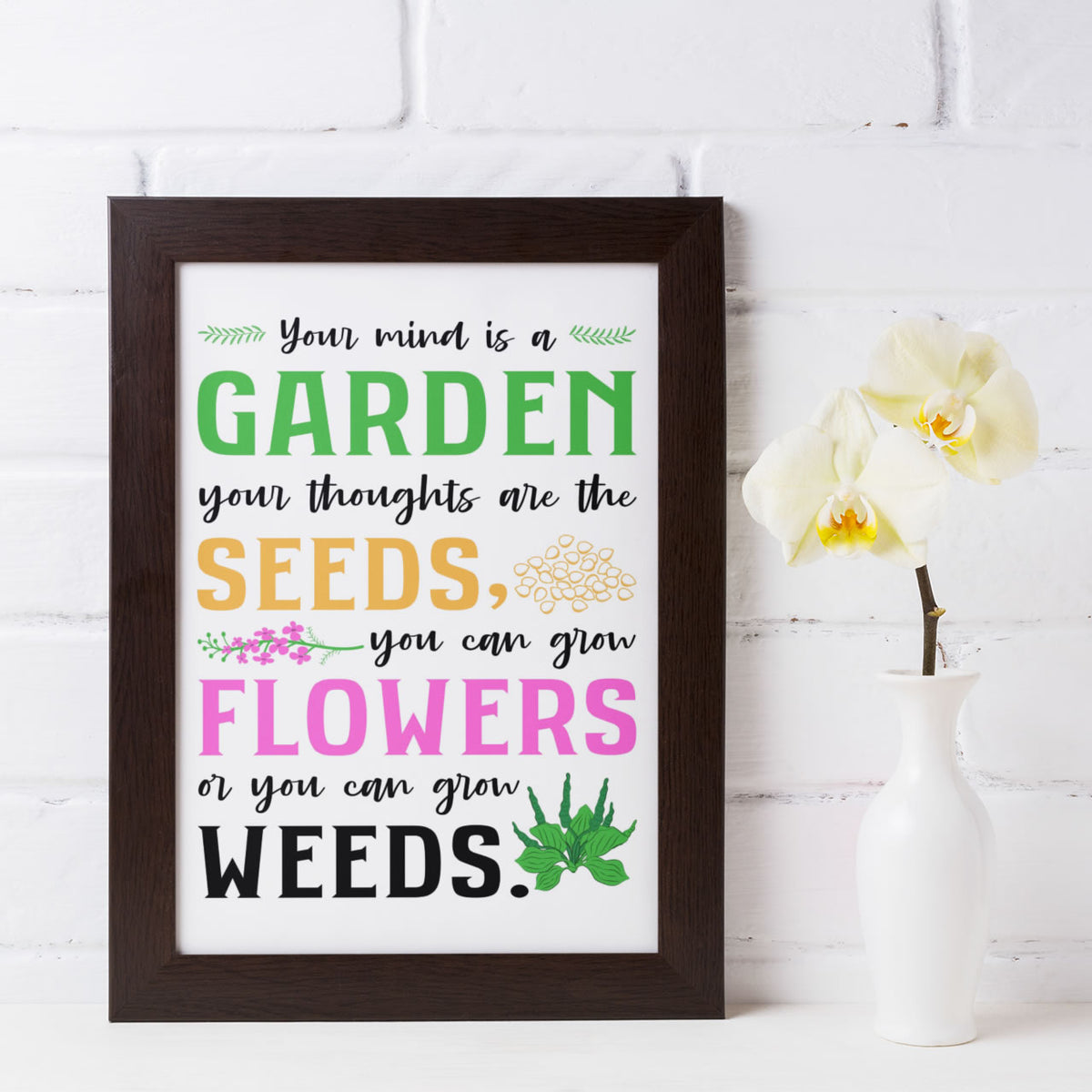 Garden Mindfulness School Psychologist Wall Art