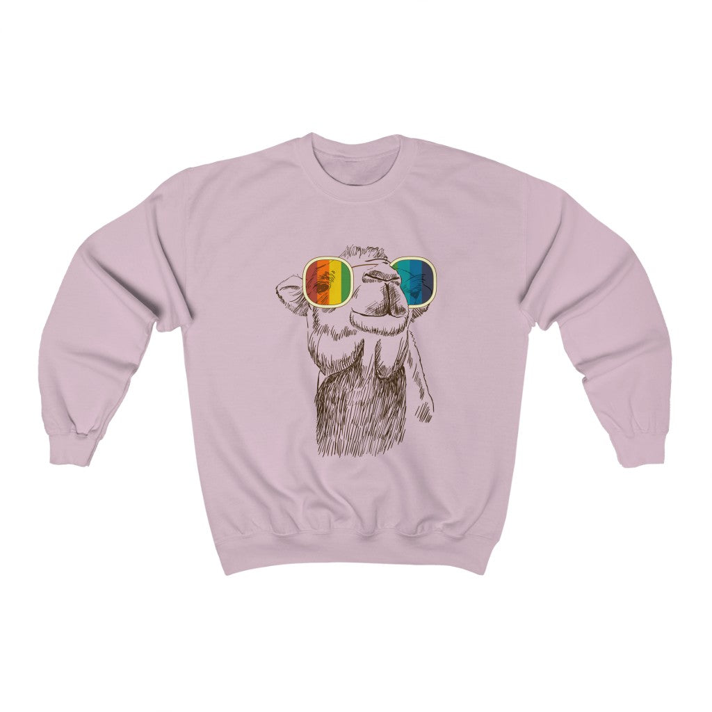 Camel Retro Rainbow Funny Aesthetic Shirt | Joe Cool Gifts | Unisex Crewneck Sweatshirt