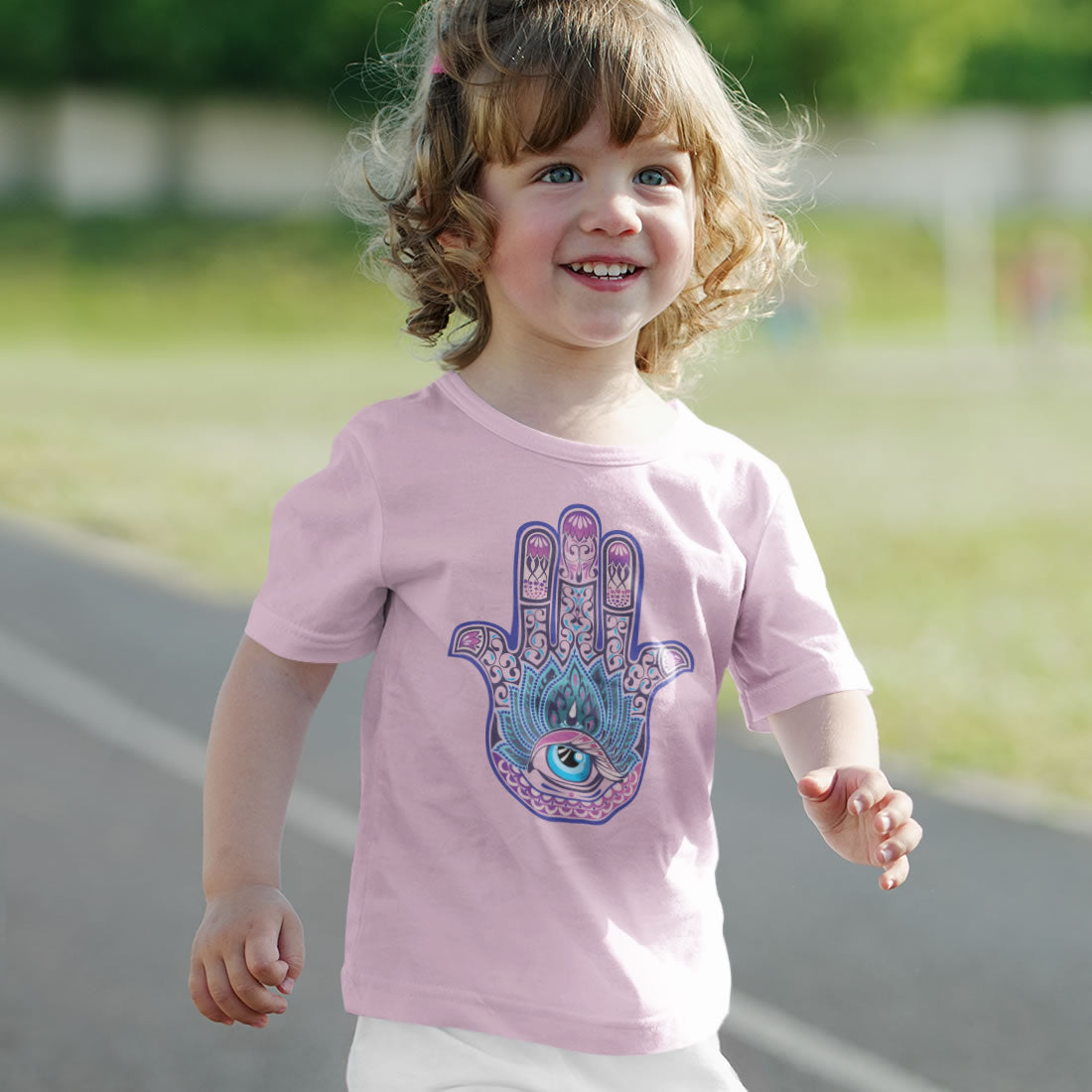 Hand of Fatima Evil Eye Muslim Hamsa Shirt | Protection Amulet Gift | Toddler Fine Jersey Tee