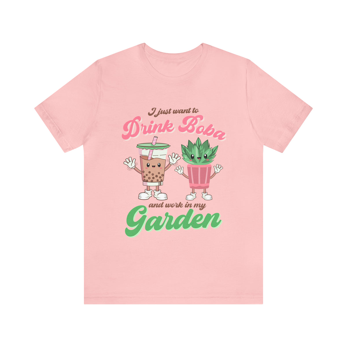 Bubble Tea Shirt | Boba Tea Retro Shirt | Plant Mom Shirt | Garden Gift | Unisex Jersey T-shirt