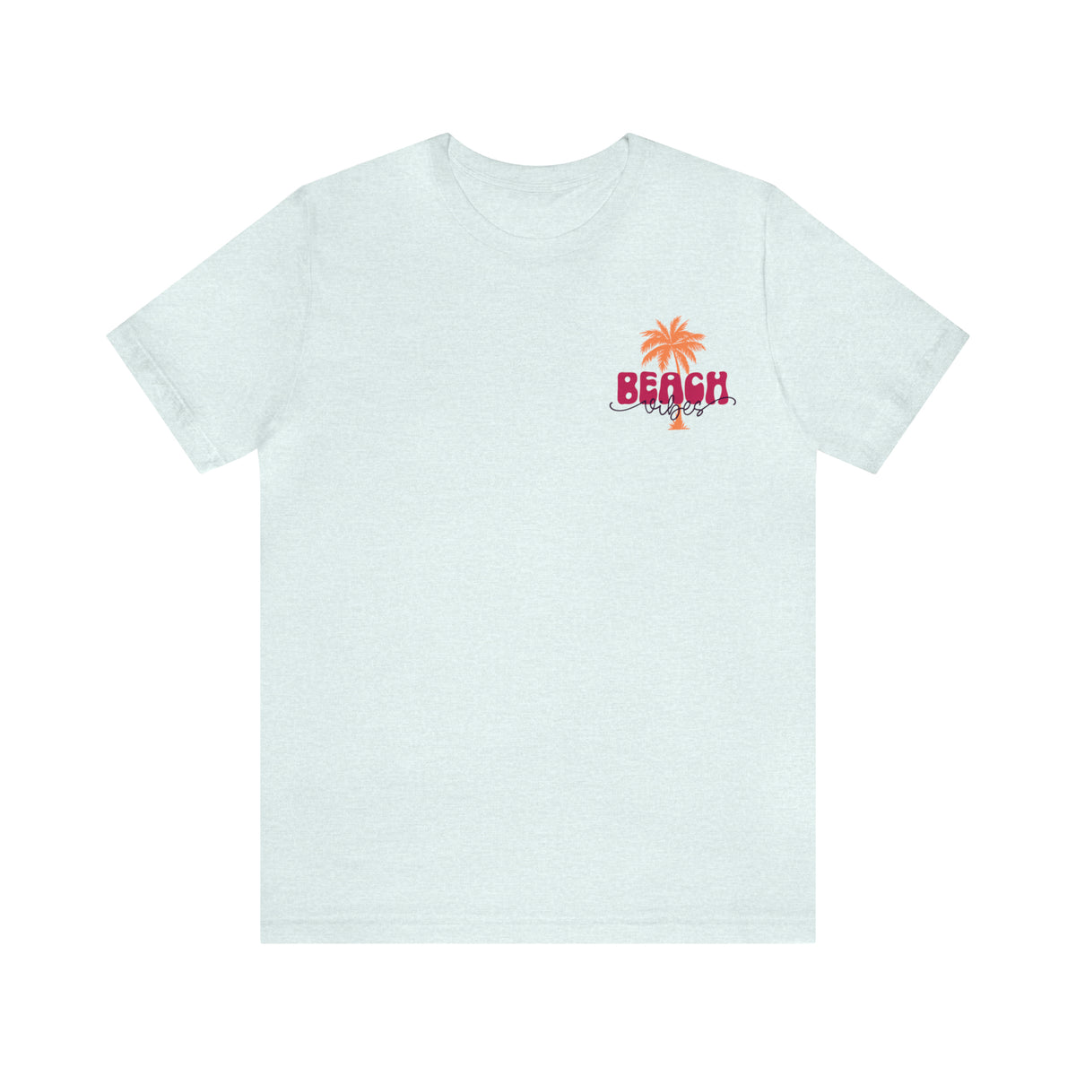 Beach Vibes T Rex Shirt | Funny Dinosaur Shirt | Front and Back Shirt | Tropical Summer Shirt | Pocket Shirt | Unisex Jersey T-shirt