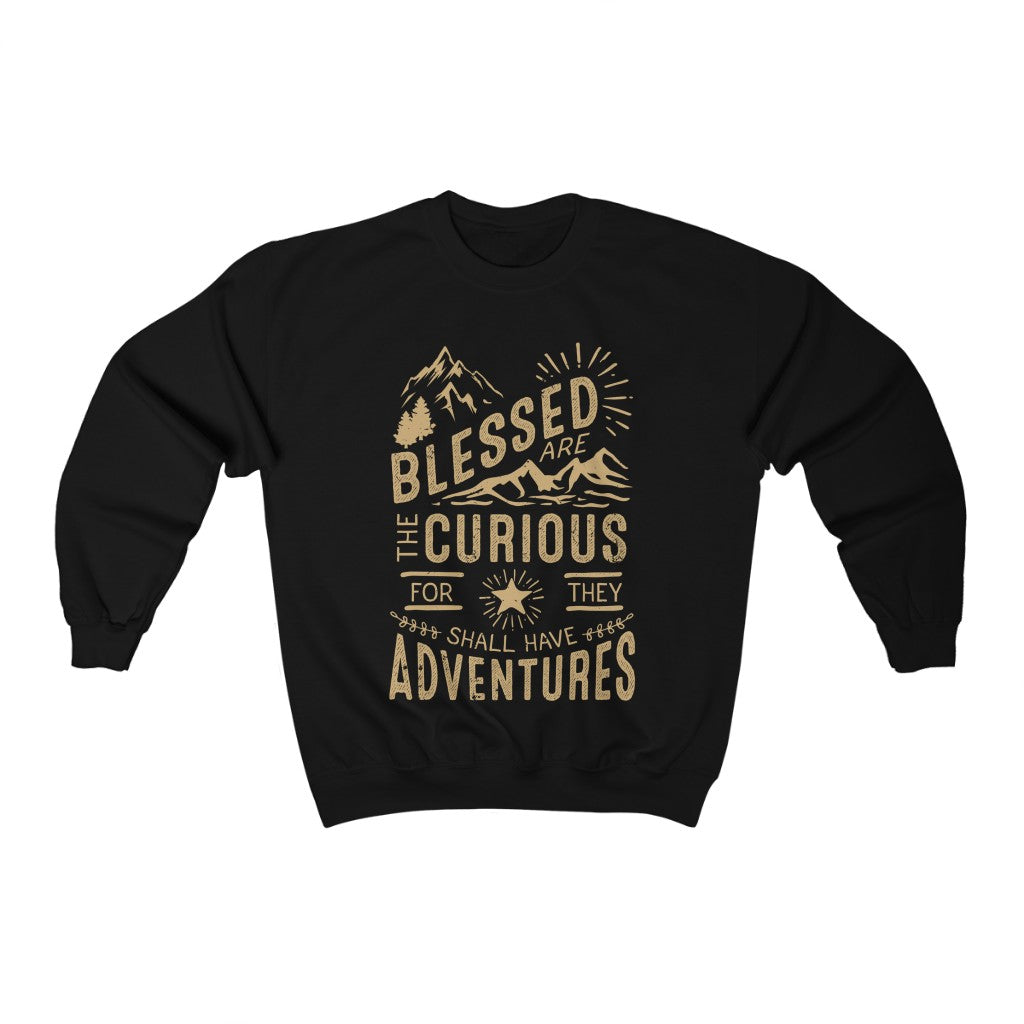 Blessed Curious LOTR Adventure Hiking Shirt | LOTR Gift | Unisex Crewneck Sweatshirt