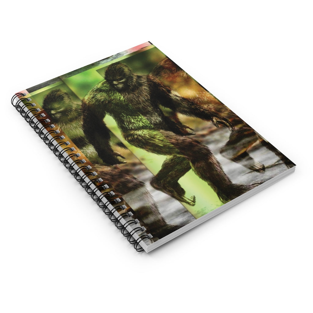 Bigfoot Pop Art Spiral Journal | Sasquatch Pop Culture Gift | Journal Spiral Notebook