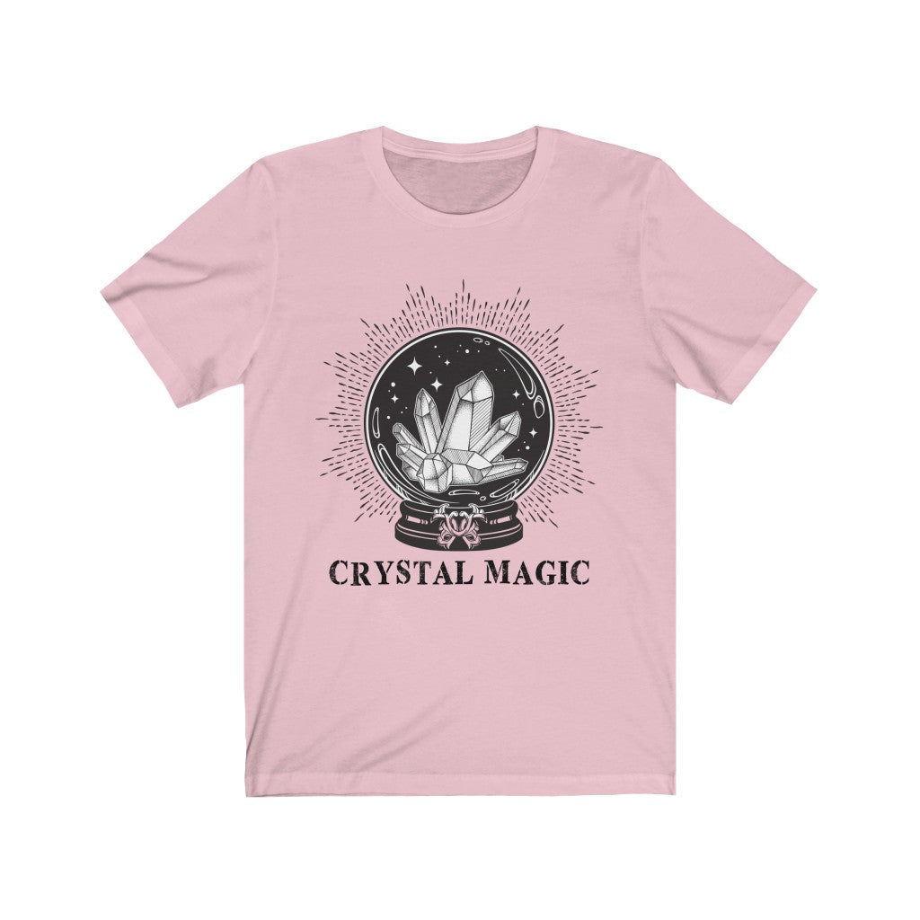 Crystal Magic Chakra Healing Crystals Shirt | Fortune Teller Crystal Ball Shirt | Unisex Jersey T-shirt