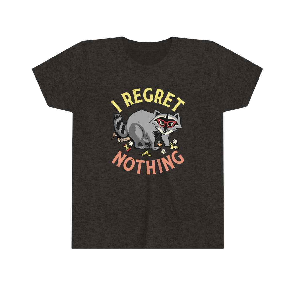I Regret Nothing Funny Raccoon Shirt | Weird Gifts | Raccoon Gifts | Youth Jersey T-shirt