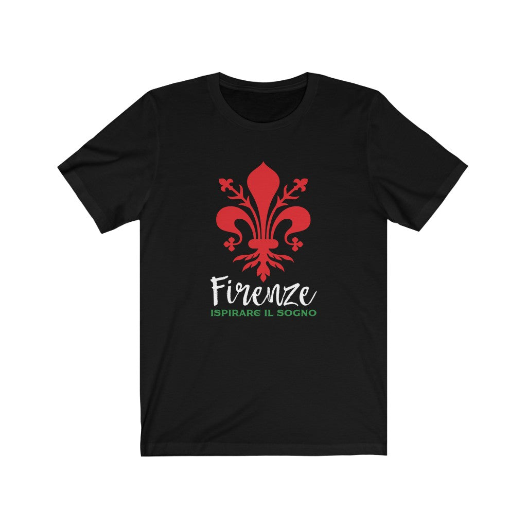 Florence Italy Fleur de Lis Shirt | Firenze Italia Italian Gift | Bella Canvas Unisex Jersey T-shirt