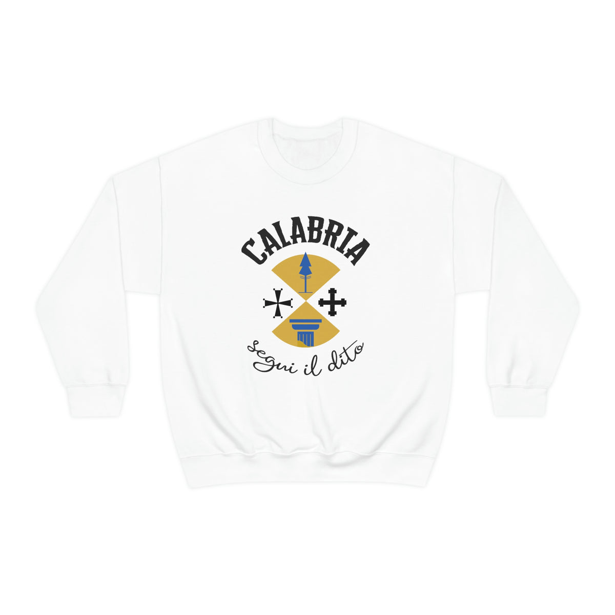 Calabria Italy Coat of Arms Travel Shirt | Italian World Travel Gift | | Unisex Crewneck Sweatshirt