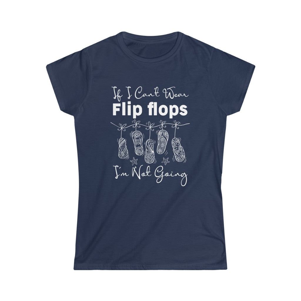Flip Flops Funny Beach Bum Shirt | Beach Bum Gift | Women's Slim-fit Soft Style Tee