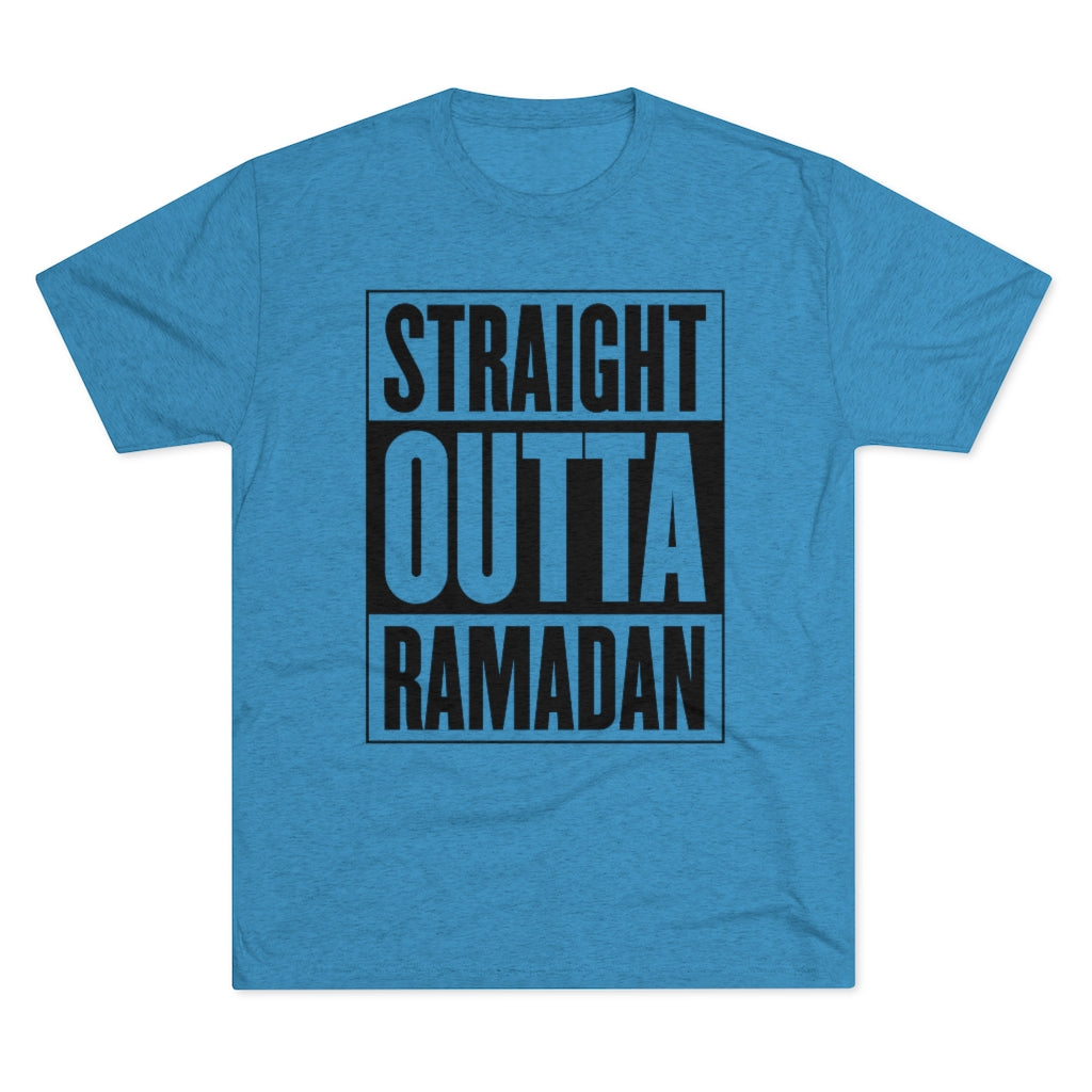 Straight OUtta Ramadan Shirt | Muslim Gift | Men's  Tri-blend T-shirt