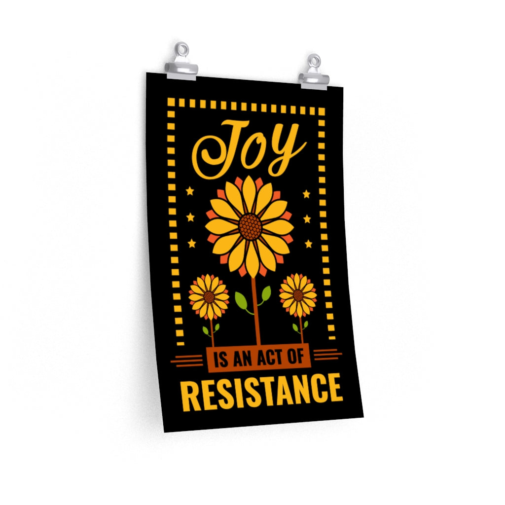 Joy Resistance Sunflower Aesthetic Wall Art | Sunflower Gift | Wall Home Decor