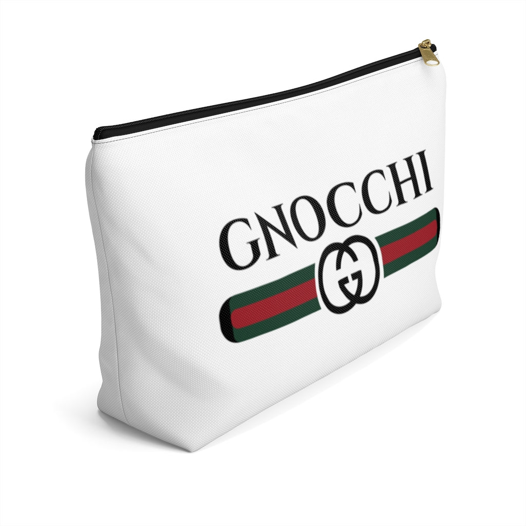 Gnocchi Pasta Designer Style Funny Makeup Cosmetic Bag | Italy World Travel Gifts | Accessory Pouch with T-Bottom