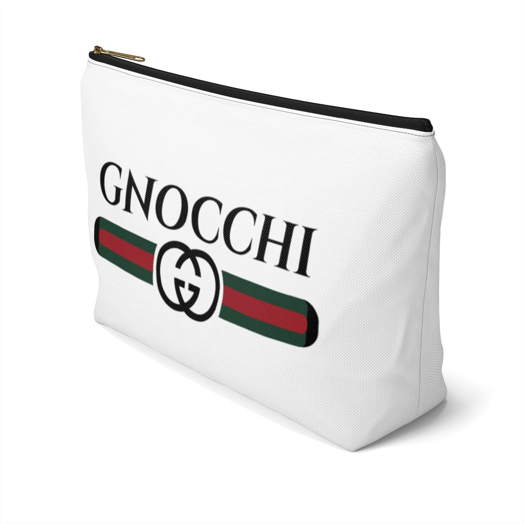 Gnocchi Pasta Designer Style Funny Makeup Cosmetic Bag | Italy World Travel Gifts | Accessory Pouch with T-Bottom