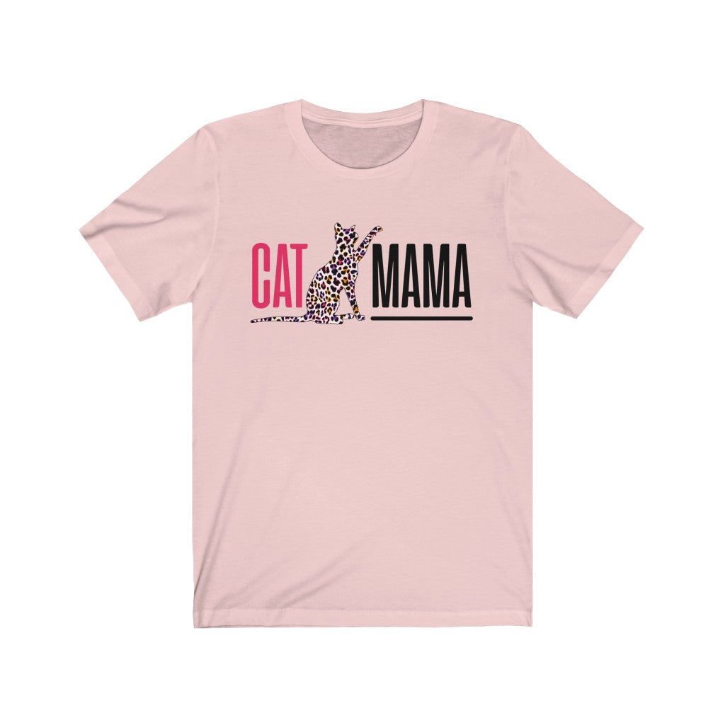 Cat Mama Leopard Print Mom Gift shirt | Mother's Day Gift | Bella Canvas Unisex Jersey T-shirt