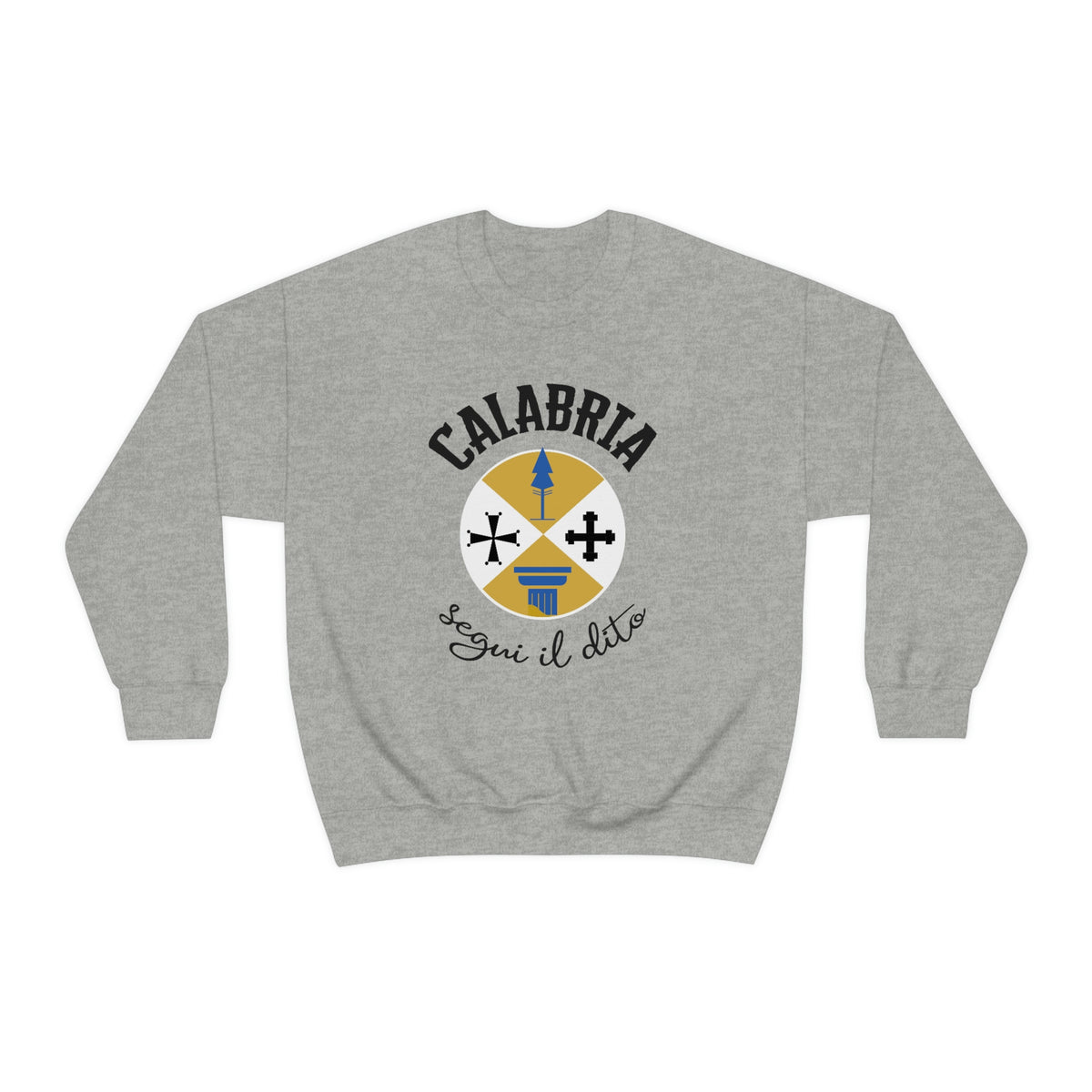 Calabria Italy Coat of Arms Travel Shirt | Italian World Travel Gift | | Unisex Crewneck Sweatshirt