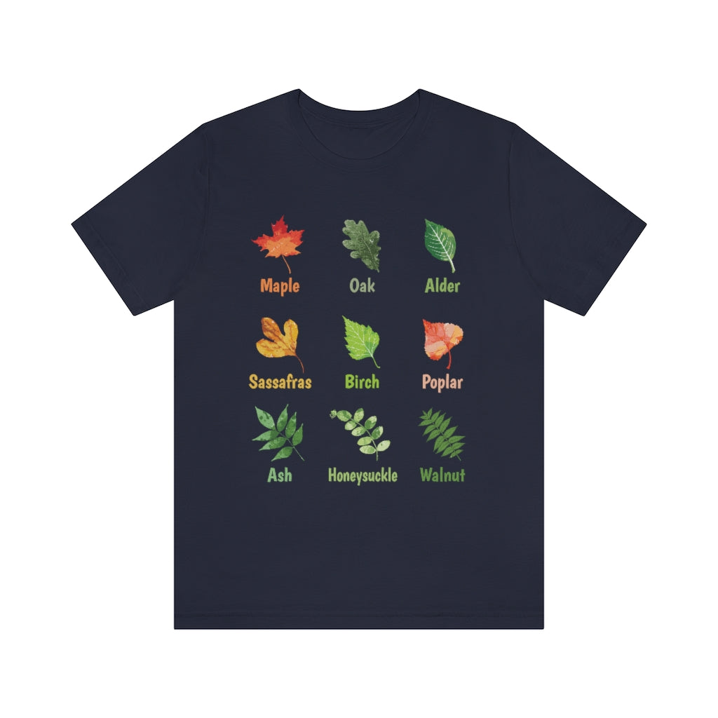 Oak Leaf Fall Leaves T-shirt | Autumn Garden Teacher Gifts | Unisex Jersey T-shirt