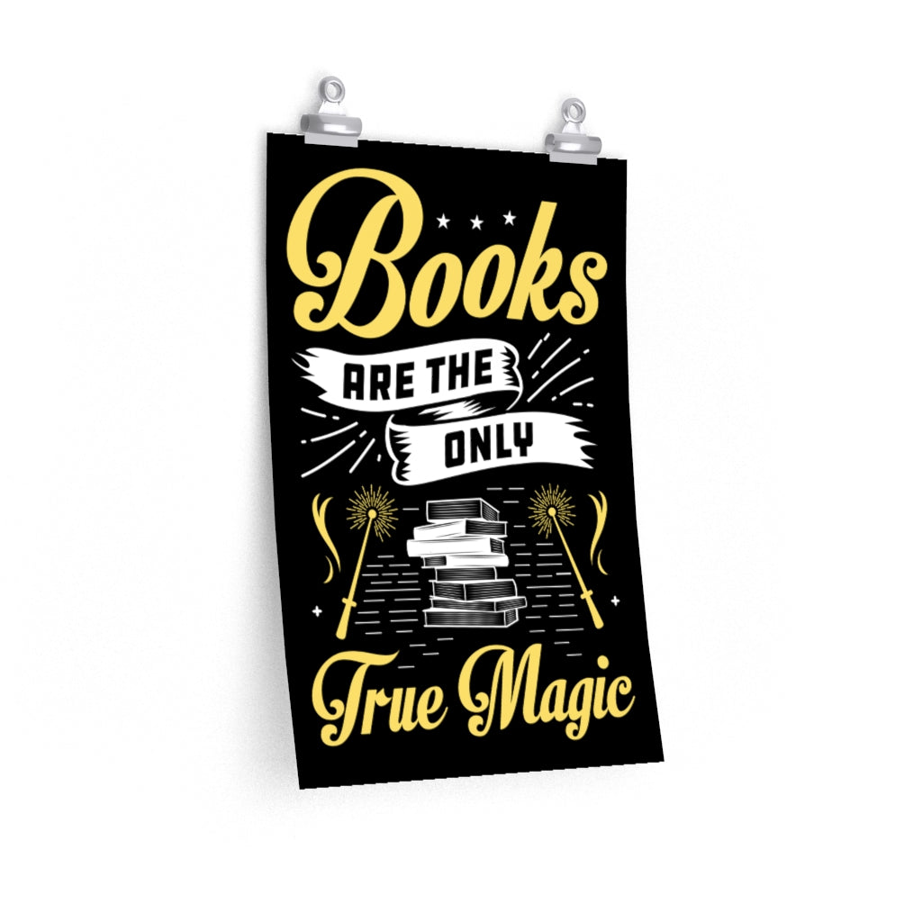 Book Magic Funny Book Worm Reading Wall Art | Book Lover Gift | Home Decor Art Print
