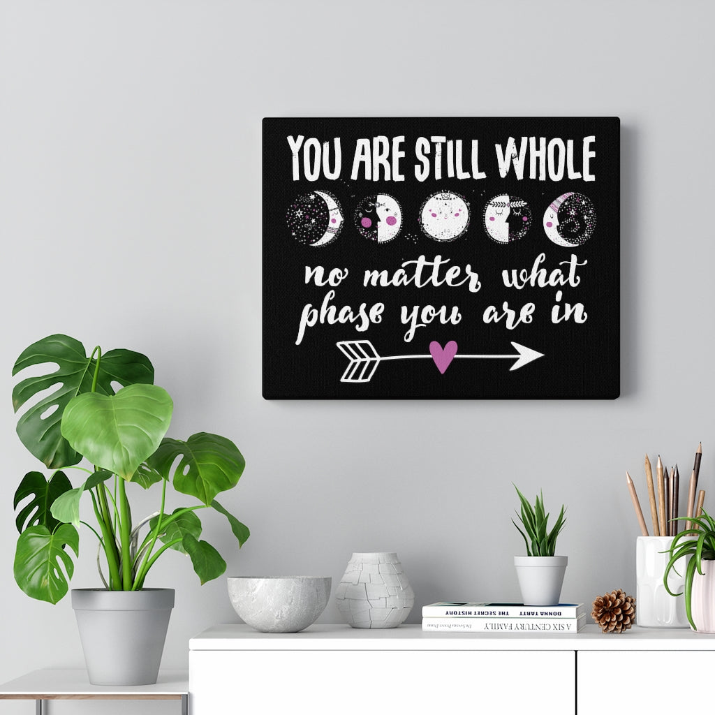 Still Whole Moon Phases Boho Art Wall Print | Teacher Gift Home Decor | Canvas Gallery Wraps