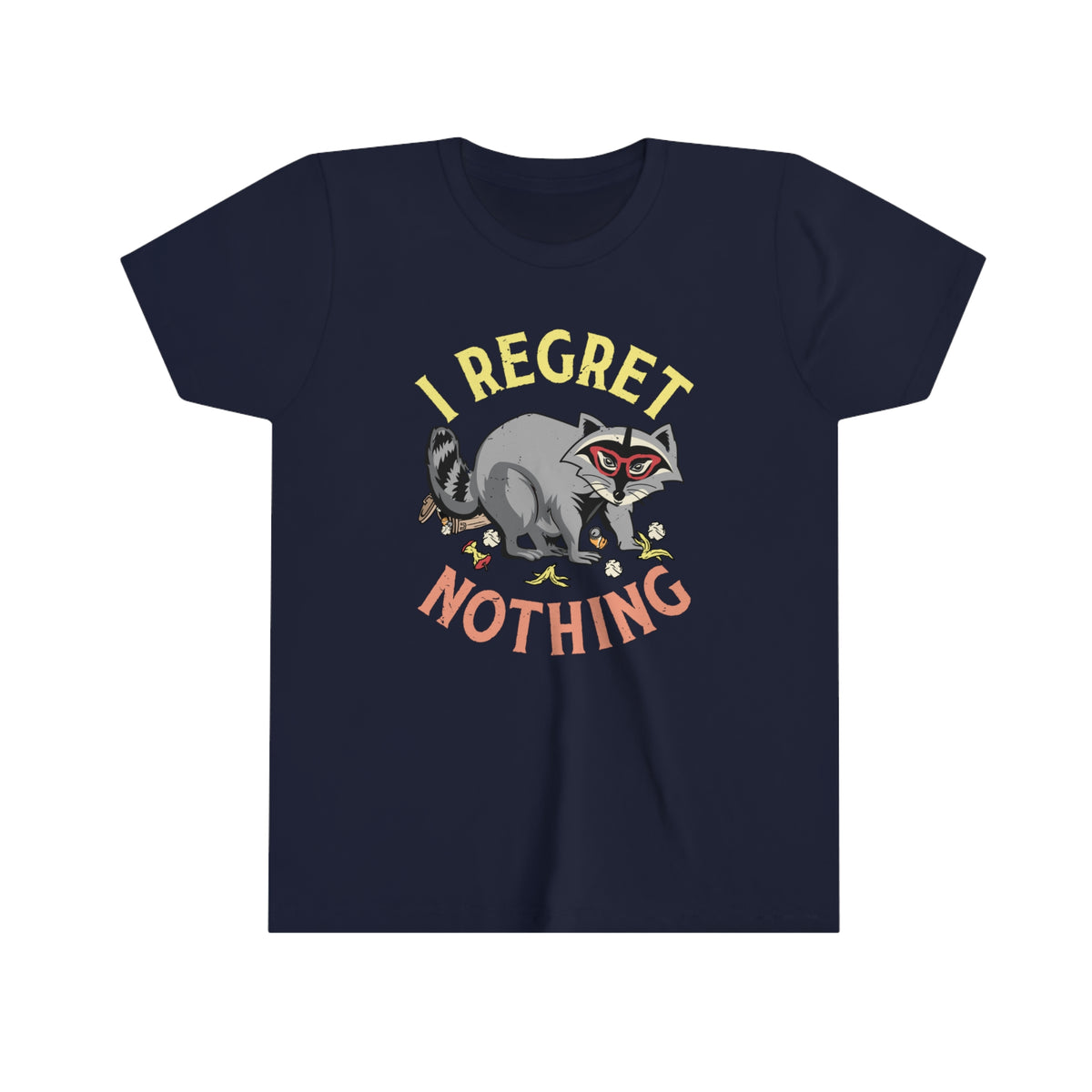 I Regret Nothing Funny Raccoon Shirt | Weird Gifts | Raccoon Gifts | Youth Jersey T-shirt
