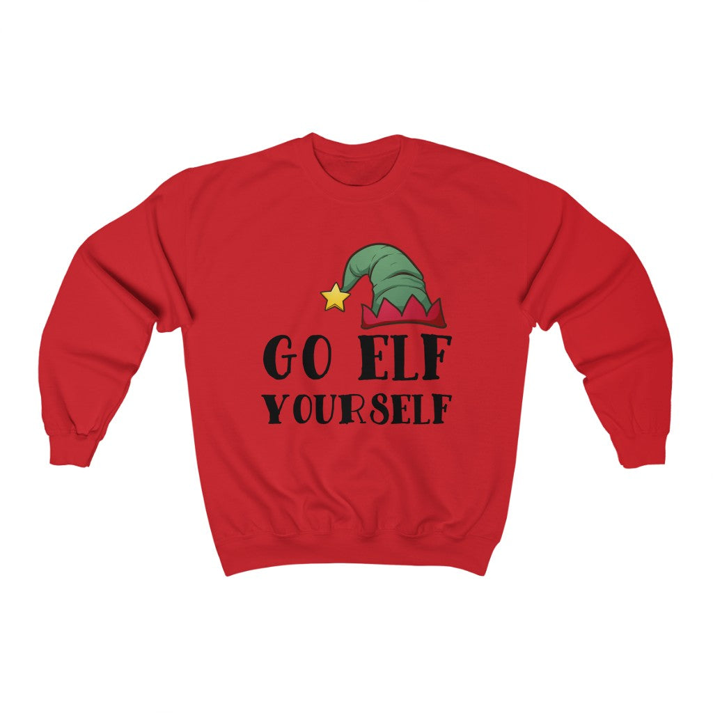 Elf Yourself Funny Christmas Shirt | Mature Christmas Gift | Unisex Crewneck Sweatshirt