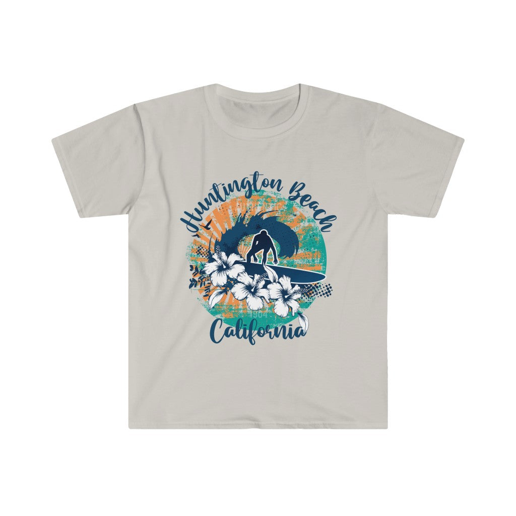 Huntington Beach Beach Bum Surfer Shirt | Beach Lover Gift | Unisex Soft Style T-Shirt