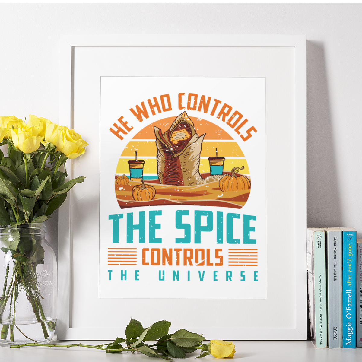 Dune Pumpkin Spice Fall Shirt Art Print 