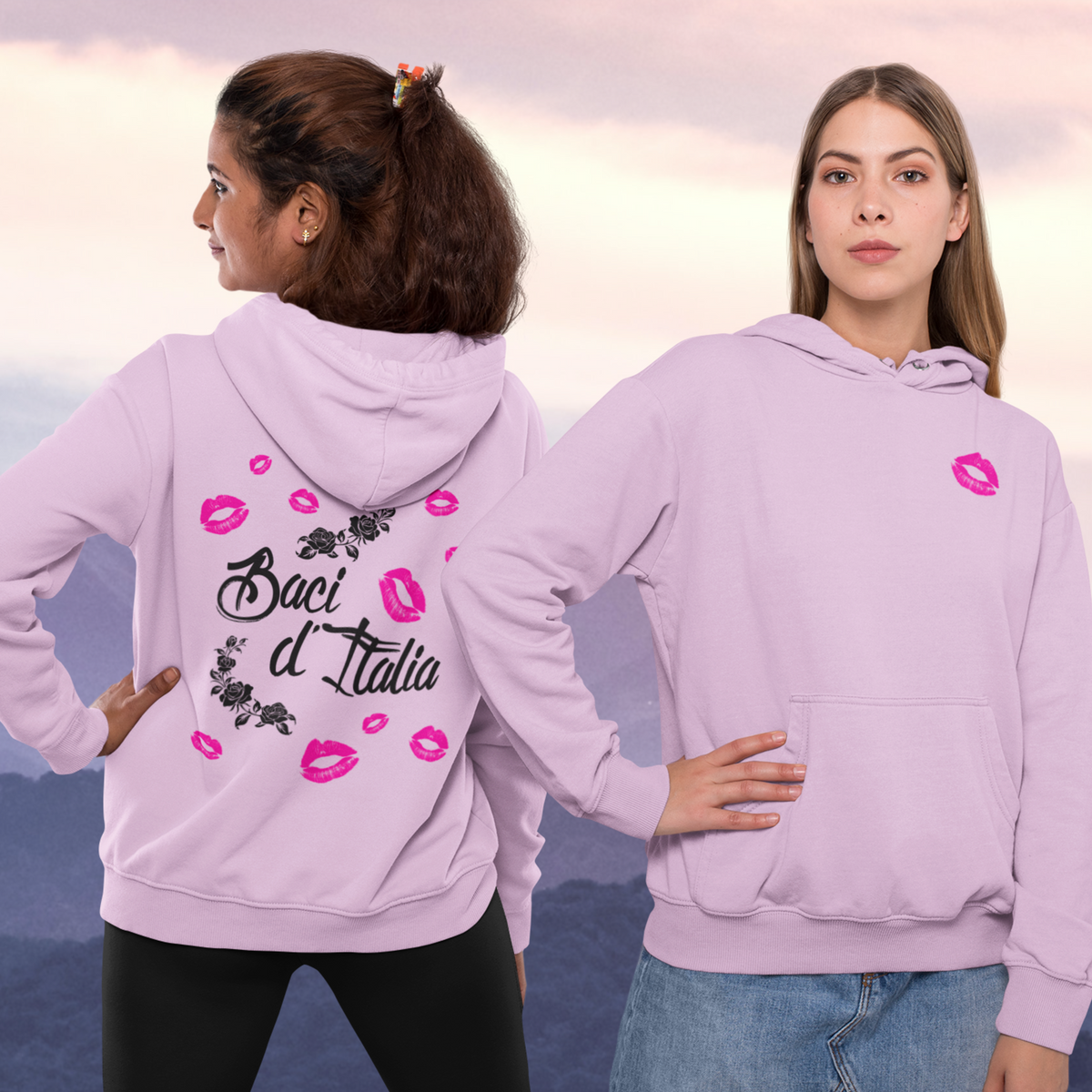 Kisses of Italy Travel Lover T-shirt | Italian Gift | Unisex Hooded Sweatshirt
