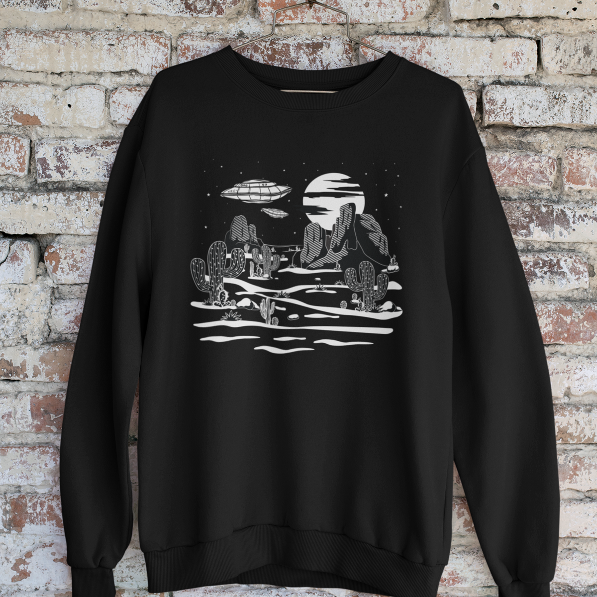 UFO Desert Camping Adventure Shirt | Great Outdoors Camping Gift | Unisex Crewneck Sweatshirt