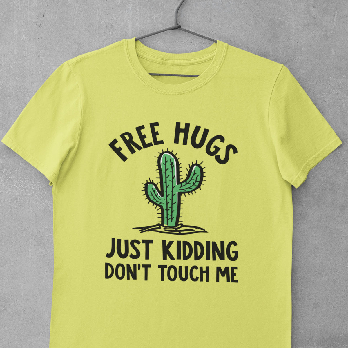 Free Hugs Cactus Funny Introvert Shirt Antisocial Gift | Unisex Soft Style T-Shirt