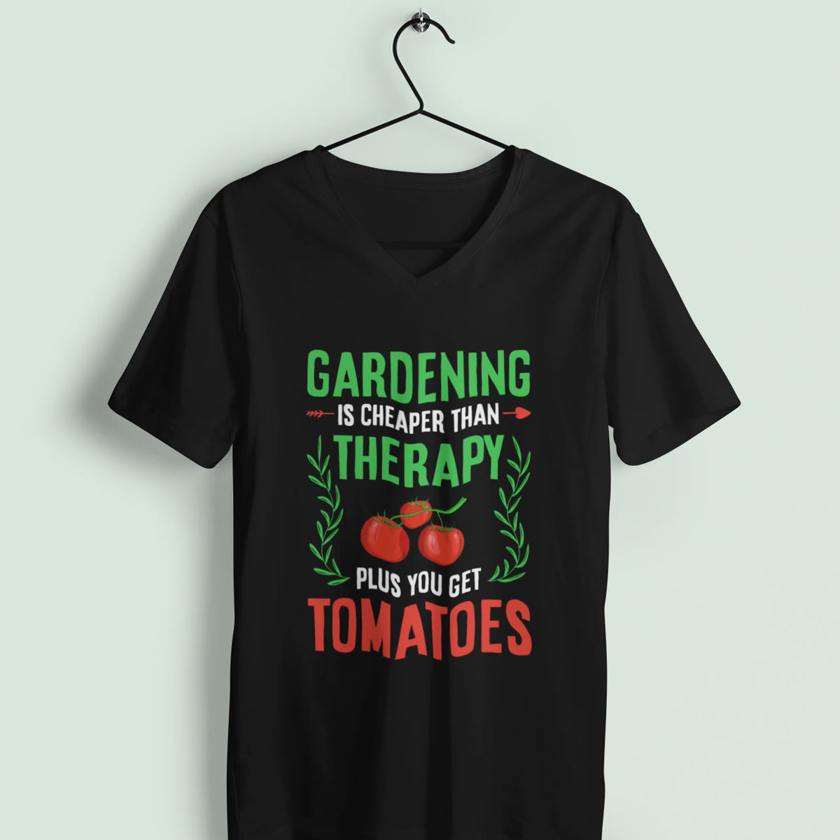 Garden Psychology Funny Gardener Shirt | Garden Psychology Gift | Unisex Jersey V-neck T-shirt