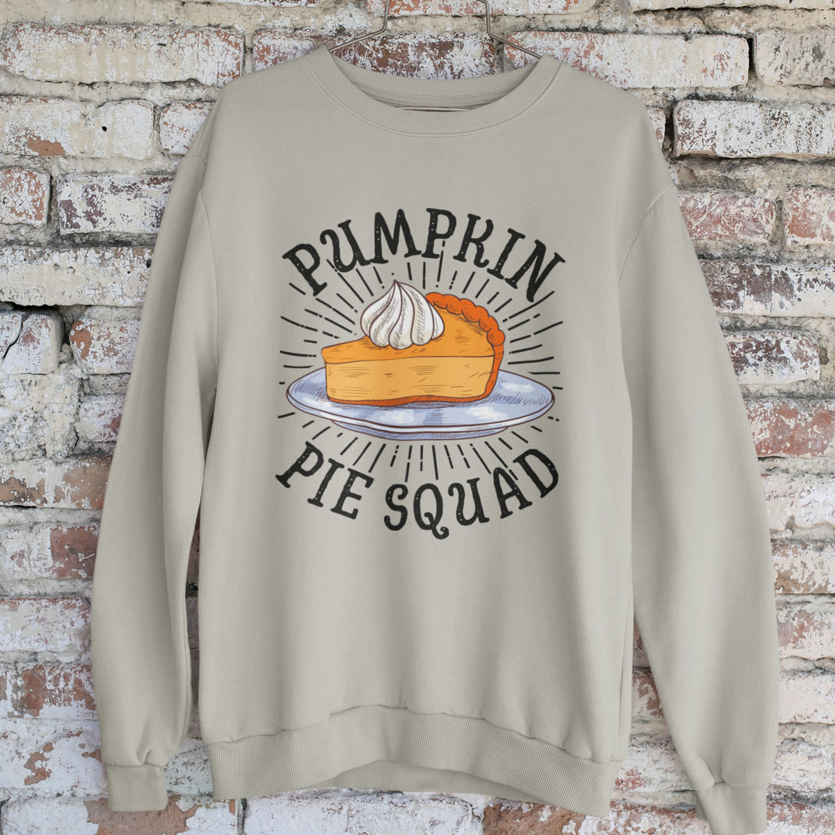 Pumpkin Pie Squad Goals Fall Shirt | Thanksgiving Holiday | Unisex Crewneck Sweatshirt