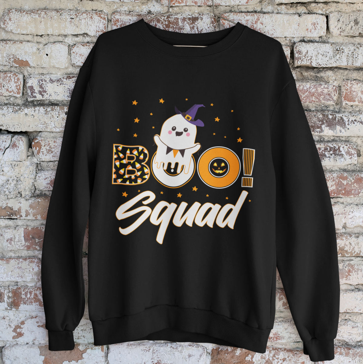 Boo Squad Halloween Ghost Shirt | Unisex Crewneck Sweatshirt