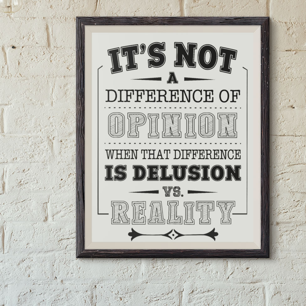 Difference Opinion Anti-Trump Wall Art Print